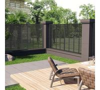 vidaXL Louver Fence WPC 180x180 cm Dark Grey