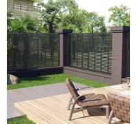 vidaXL Louver Fence WPC 180x180 cm Grey