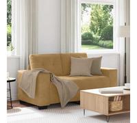 Vidaxl Loveseat Sofa With Cushion Brown Velvet