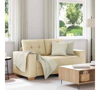 Vidaxl Loveseat Sofa With Cushion Cream Fabric