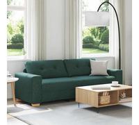 Vidaxl Loveseat Sofa With Cushion Dark Green Fabric