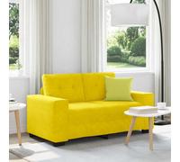 Vidaxl Loveseat Sofa With Cushion Yellow Velvet