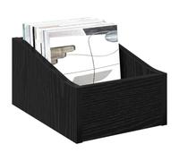 vidaXL LP Record Box 2 pcs Black Oak 23 x 33 x 16 cm Engineered Wood