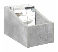 vidaXL LP Record Box 2 pcs Concrete Grey 18 x 32 x 18 cm