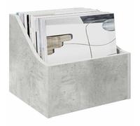 vidaXL LP Record Box 2 pcs Concrete Grey 37 x 33 x 32 cm