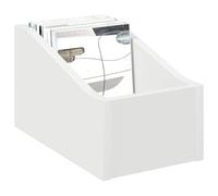 vidaXL LP Record Box 2 pcs White 18 x 32 x 18 cm Engineered Wood