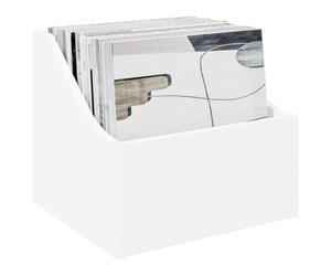 vidaXL LP Record Box 2 pcs White 37 x 33 x 32 cm Engineered Wood