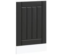 vidaxl Lucca Dishwasher Panel - Black Engineered Wood - Durable Kitchen Front Panel - 45 x 1.5 x 67 cm