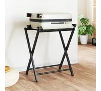 Vidaxl Luggage Rack Black 68.5X38X58 Cm Bamboo, Black