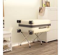 Vidaxl Luggage Rack With Backrest Silver 56X39X52Cm