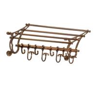 vidaXL Luggage Rack with Coat Hangers Wall Mounted Aluminium