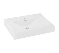 vidaXL Luxury Basin with Faucet Hole Matt White 60x46 cm Ceramic
