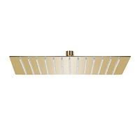 vidaXL Luxury Rain Shower Head, Square Gold Design, Anti-limescale Nozzles, Stainless Steel Construction, Versatile Wall or Ceiling Mount, 30x30 cm