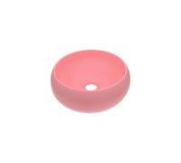 vidaXL Luxury Wash Basin Round Matt Pink 40x15 cm Ceramic