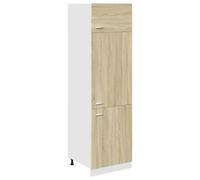 vidaXL Refrigerator Cabinet Lyon – Sonoma Oak, 60x57x207 cm, Engineered Wood