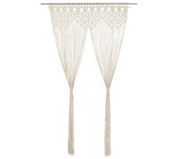 vidaXL Macrame Curtain 140x240 cm Cotton UK HOT