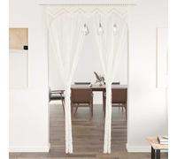 vidaXL Macrame Curtain 140x240 cm Cotton UK