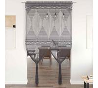 vidaXL Macrame Curtain Anthracite 140x240 cm Cotton
