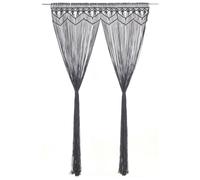 vidaXL Macrame Curtain Anthracite 140x240 cm Cotton