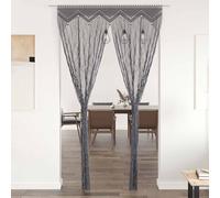 vidaXL Macrame Curtain Anthracite 140x240 cm Cotton