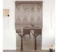 vidaXL Macrame Curtain Taupe 140x240 cm Cotton