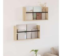 vidaXL Magazine Rack 2 pcs Sonoma Oak 60 x 12 x 30 cm Engineered Wood
