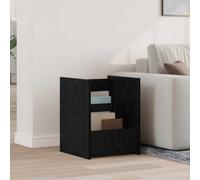 vidaXL Magazine Rack Black Oak 35 x 35 x 45 cm Engineered Wood