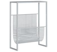 vidaXL Magazine Rack Silver 35x15x45 cm Steel, Silver