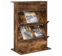 vidaXL Magazine Rack Smoked Oak 70 x 41 x 96 cm Engineered Wood