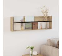 vidaXL Magazine Rack Sonoma Oak 100 x 12 x 30 cm Engineered Wood