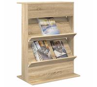 vidaXL Magazine Rack Sonoma Oak 70 x 41 x 96 cm Engineered Wood