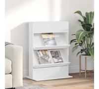 vidaXL Magazine Rack with Shelf White 70 x 41 x 96 cm Engineered Wood