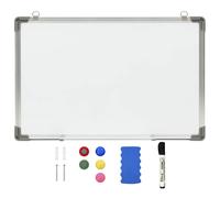vidaXL Magnetic Dry-erase Whiteboard White 50x35cm Steel Presentation Supply