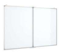 vidaXL Magnetic Whiteboard Foldable 120x80x1.7 cm Aluminium