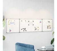 vidaXL Magnetic Whiteboard Foldable 160x40x1.7 cm Aluminium
