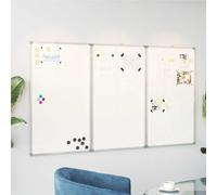 vidaXL Magnetic Whiteboard Foldable 180x80x1.7 cm Aluminium