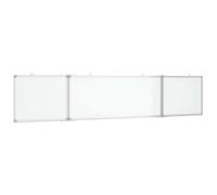 vidaXL Magnetic Whiteboard Foldable 200x40x1.7 cm Aluminium