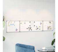 (200 x 40 x 1.7 cm) vidaXL Magnetic Whiteboard Foldable Writing Dry Erase White Board Aluminium