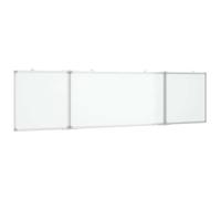 vidaXL Magnetic Whiteboard Foldable 200x50x1.7 cm Aluminium