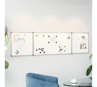 vidaXL Magnetic Whiteboard Foldable 200x50x1.7 cm Aluminium