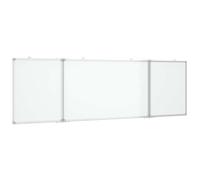 ** vidaXL Magnetic Whiteboard - Foldable Aluminium Writing Board with Movable Hooks, Ideal for Offices & Homes, 200x60cm White