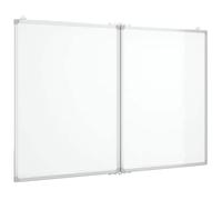 (120 x 100 x 1.7 cm) vidaXL Magnetic Whiteboard Foldable Writing Dry Erase White Board Aluminium