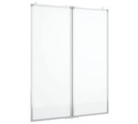 vidaXL Magnetic Whiteboard - Foldable Writing Dry Erase Board, Aluminium Frame, 80x100 cm, Smooth Surface - for Home/Office Use