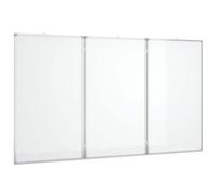 vidaXL Magnetic Whiteboard - Foldable Writing Dry Erase Board - Aluminium, White - for Home, Office, School - 150x80cm Unfolded, 50x80cm Folded