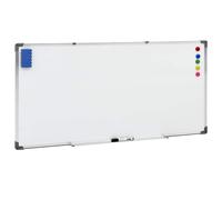 vidaXL Magnetic Whiteboard Presentation Supply Dry-Erase Board Aluminium Frame O
