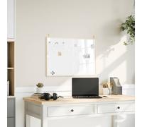 vidaXL Magnetic Whiteboard Dry Erase Board with Solid Pine Frame - 80x55 cm Versatile for Office/School/Home