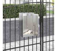 vidaXL Mailbox with Storage Silver 30 x 20 x 55 cm Stainless Steel