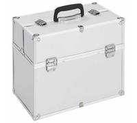 vidaXL Make-up Case Lockable with A Carrying Handle with Extendable Top and Tray