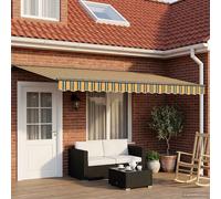 vidaXL Manual Awning Frame with LEDs 5 x 3.5 m
