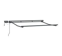 vidaXL Manual Awning Frame with LEDs Anthracite 3 x 2 m Aluminium